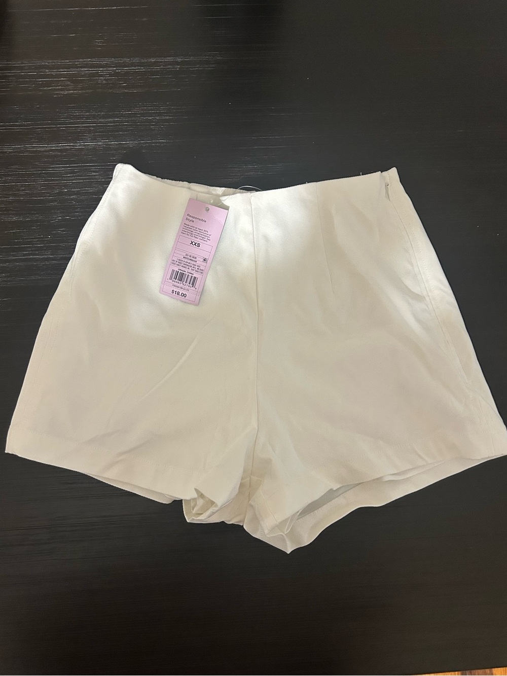 High-Waist White Women's Dress Shorts